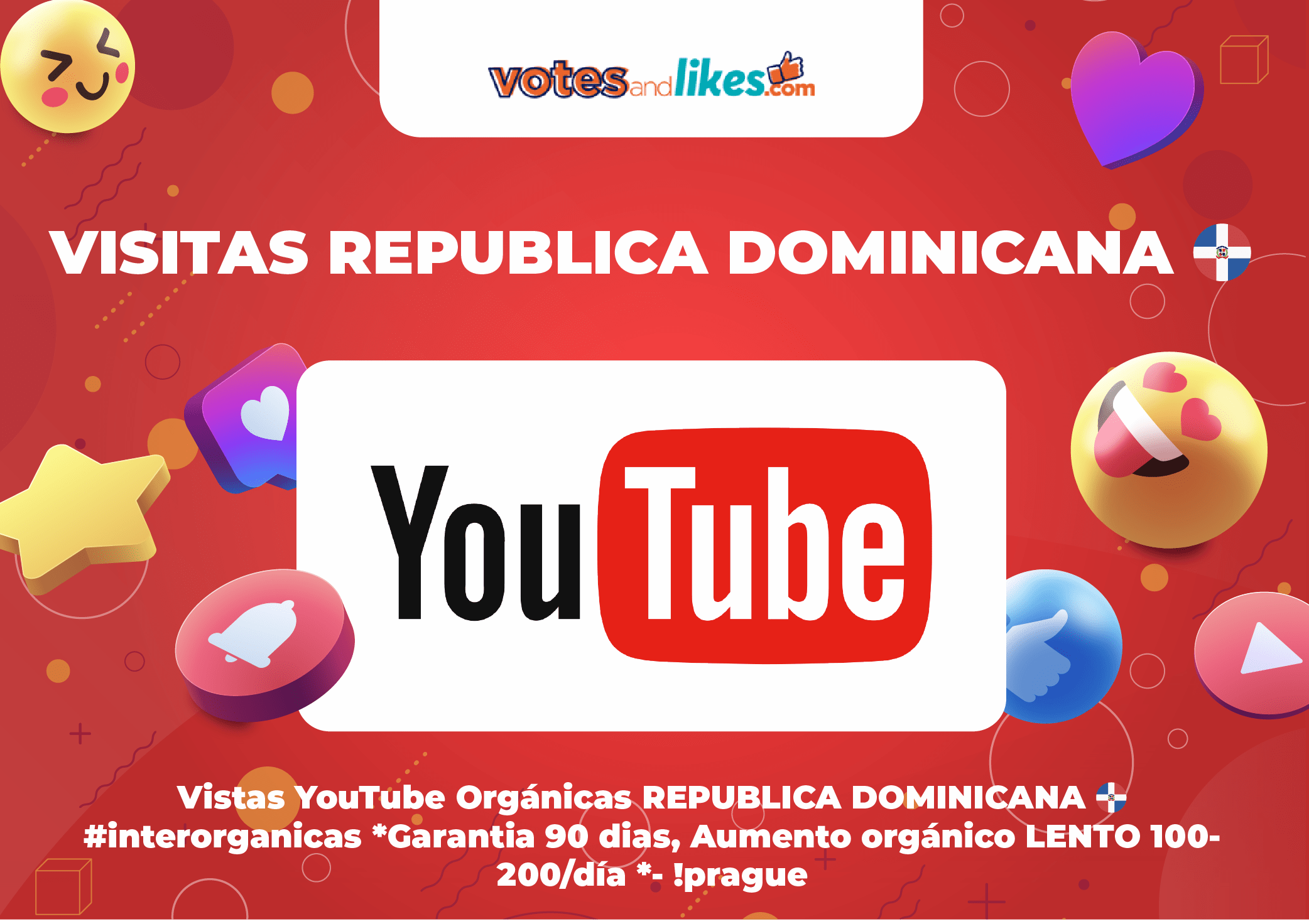 Vistas YouTube Orgánicas REPUBLICA DOMINICANA 🇩🇴 #interorganicas *Garantia 90 dias, Aumento orgánico LENTO 100- 200/día *- !prague