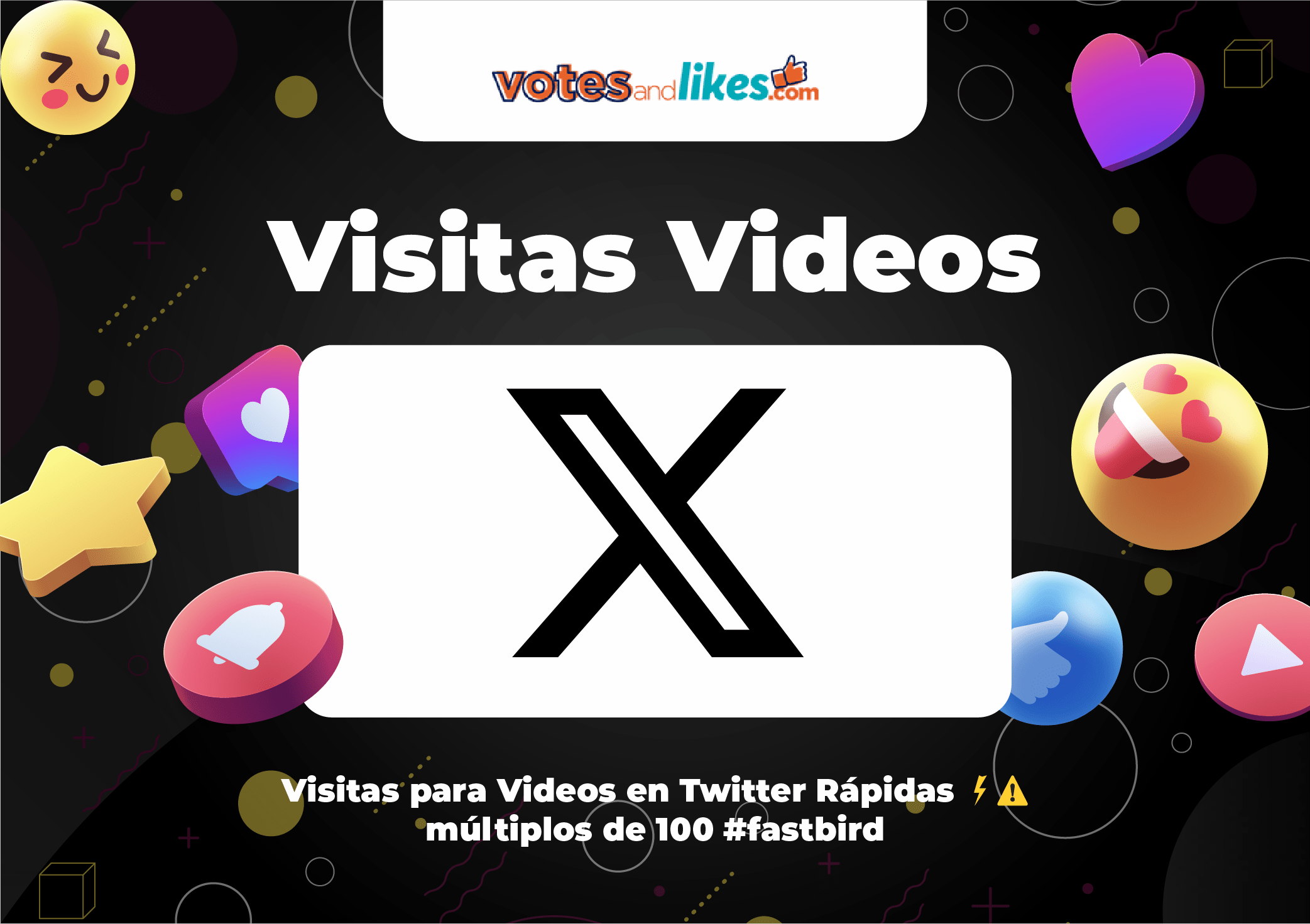 Visitas para Videos en Twitter Rápidas ⚡️⚠️ múltiplos de 100 #fastbird 