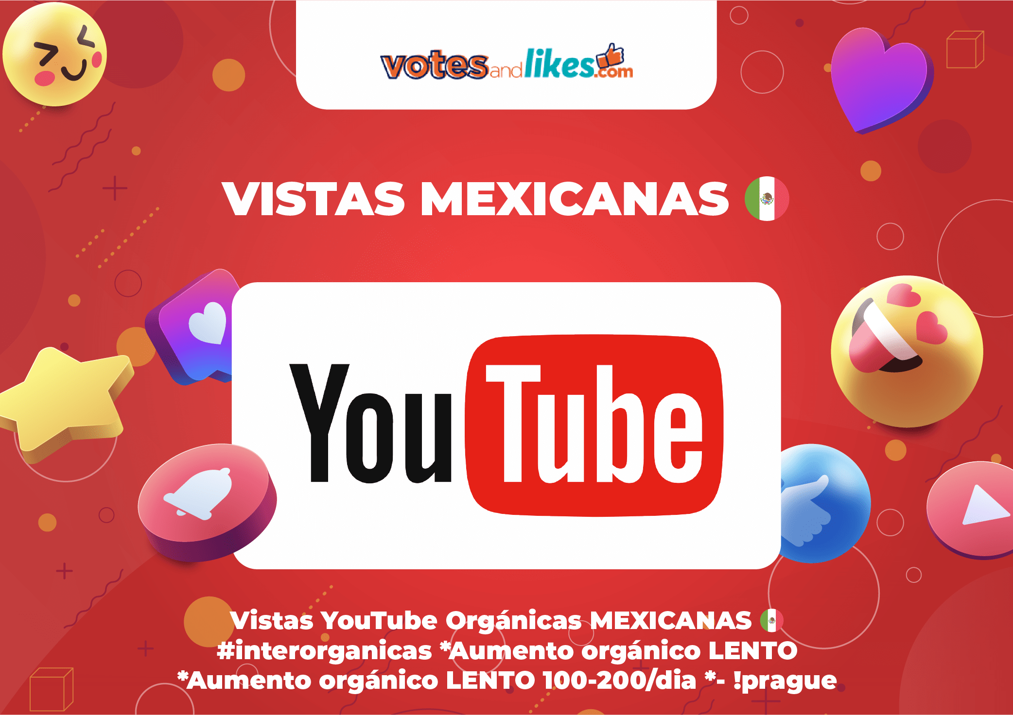 Vistas YouTube Orgánicas MEXICANAS 🇲🇽 #interorganicas *Aumento orgánico LENTO *Aumento orgánico LENTO 100-200/dia *- !prague
