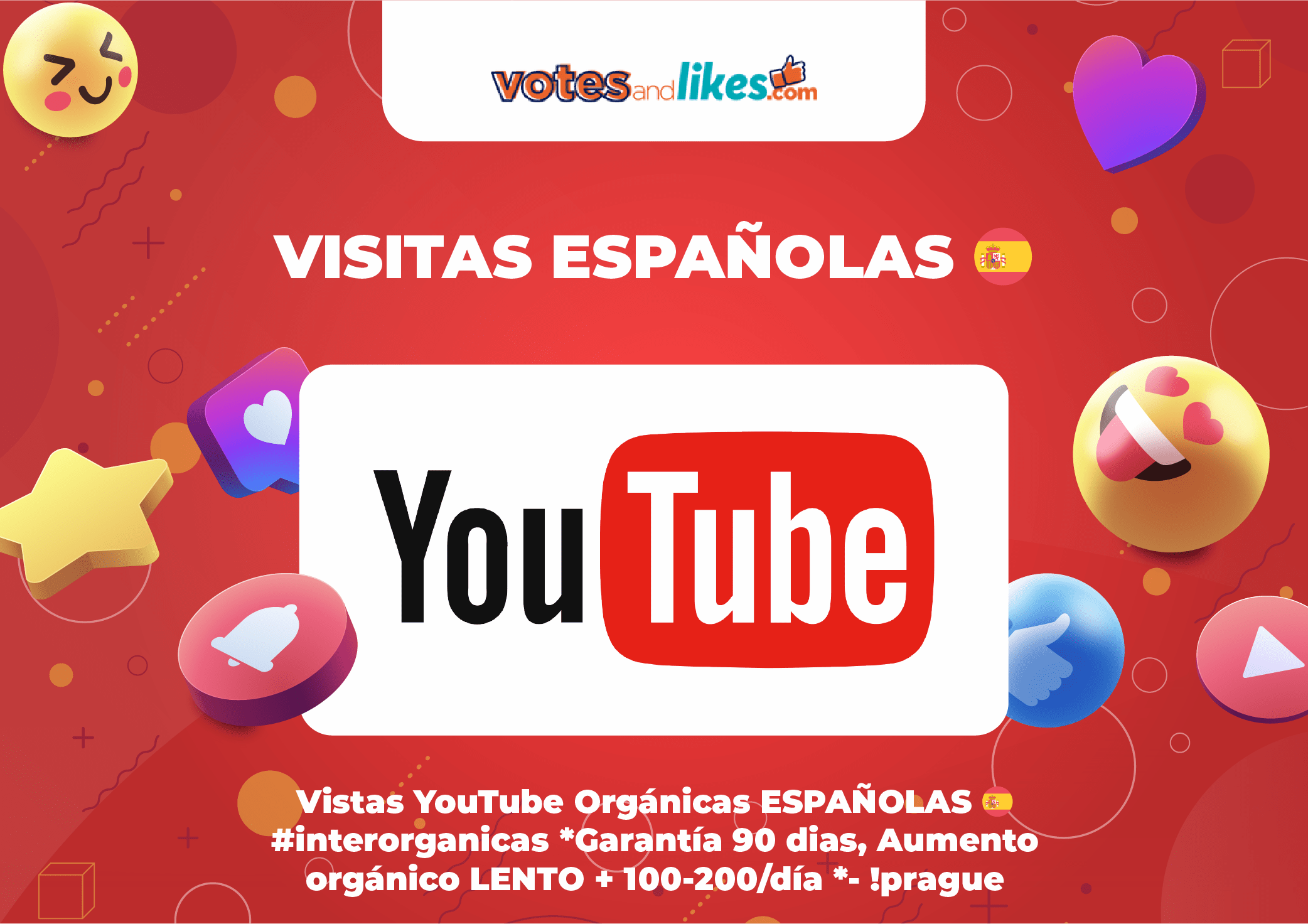 Vistas YouTube Orgánicas ESPAÑOLAS 🇪🇸 #interorganicas *Garantía 90 dias, Aumento orgánico LENTO + 100-200/día *- !prague