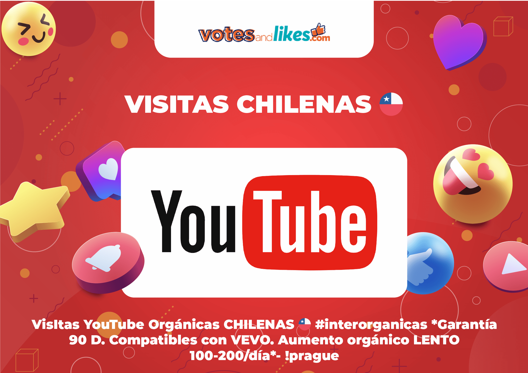 VisItas YouTube Orgánicas CHILENAS 🇨🇱 #interorganicas *Garantía 90 D. Compatibles con VEVO. Aumento orgánico LENTO 100-200/día*- !prague