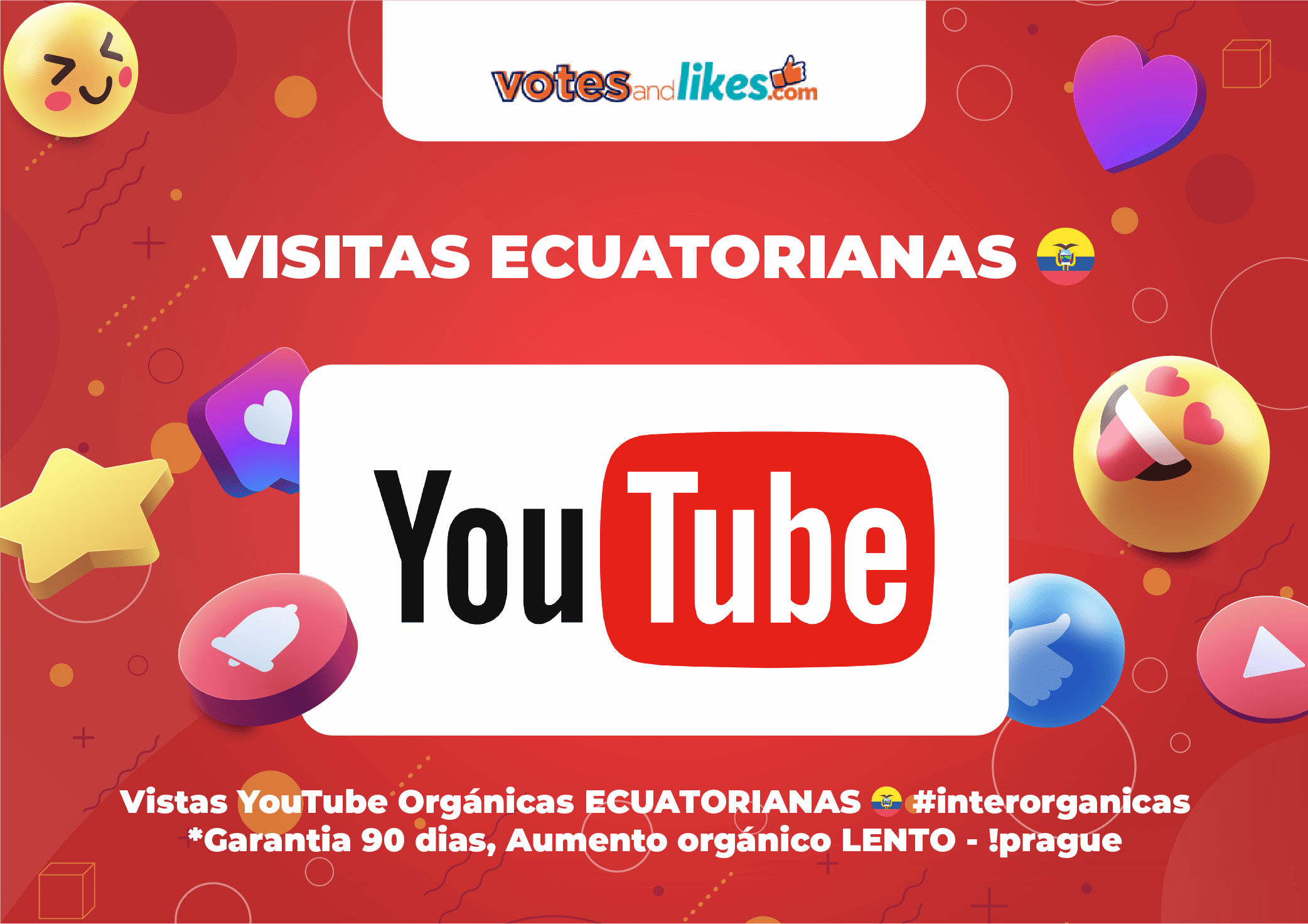 Vistas YouTube OrgΓ‘nicas ECUATORIANAS πͺπ¨ #interorganicas *Garantia 90 dias, Aumento orgΓ‘nico LENTO - !prague