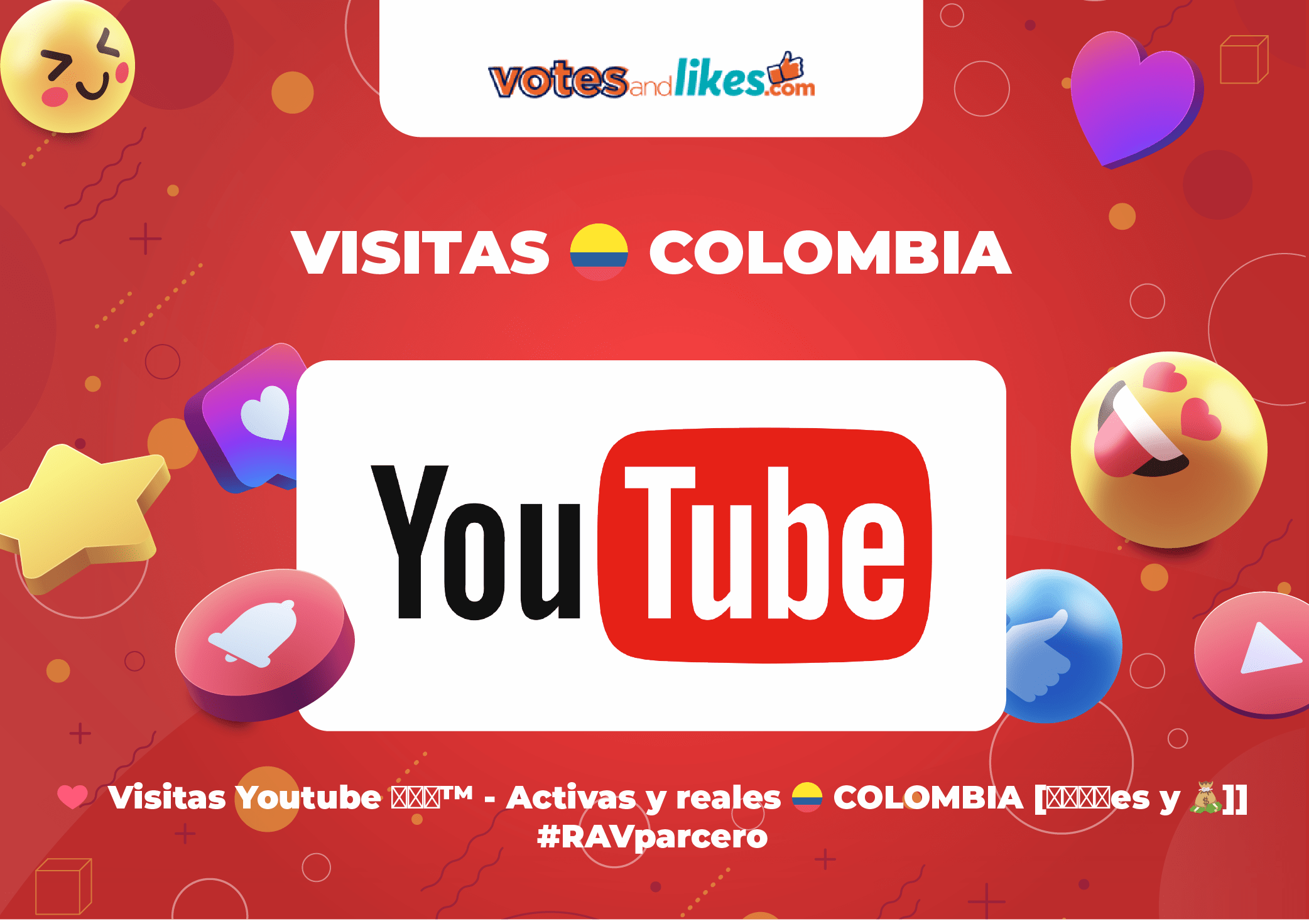 ❤️  Visitas Youtube 𝐑𝐀𝐕™ - Activas y reales 🇨🇴 COLOMBIA [𝐑𝐞𝐚𝐥es y 💰]] #RAVparcero