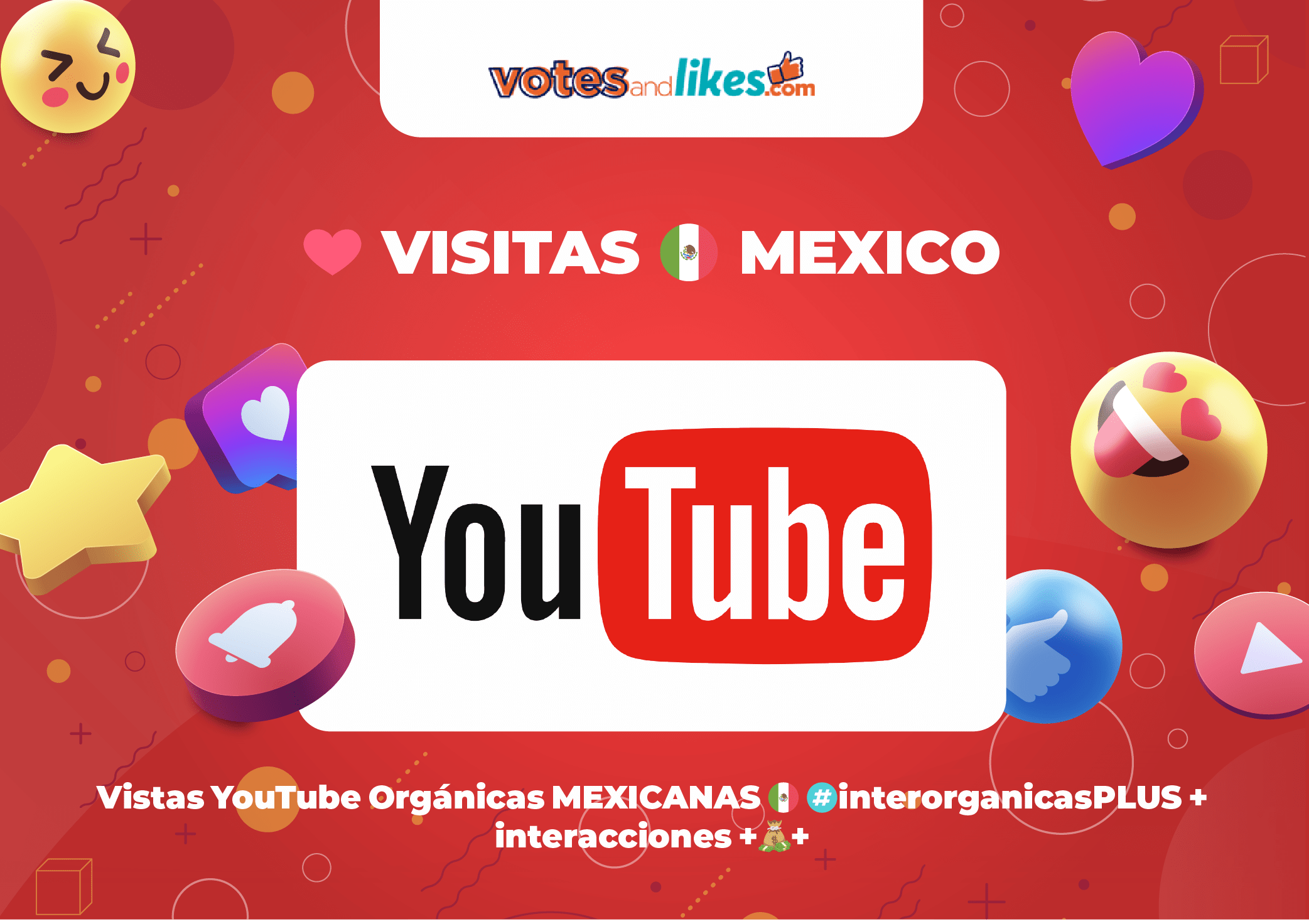 Vistas YouTube OrgΓ‘nicas MEXICANAS π²π½ #interorganicasPLUS + interacciones +π°+