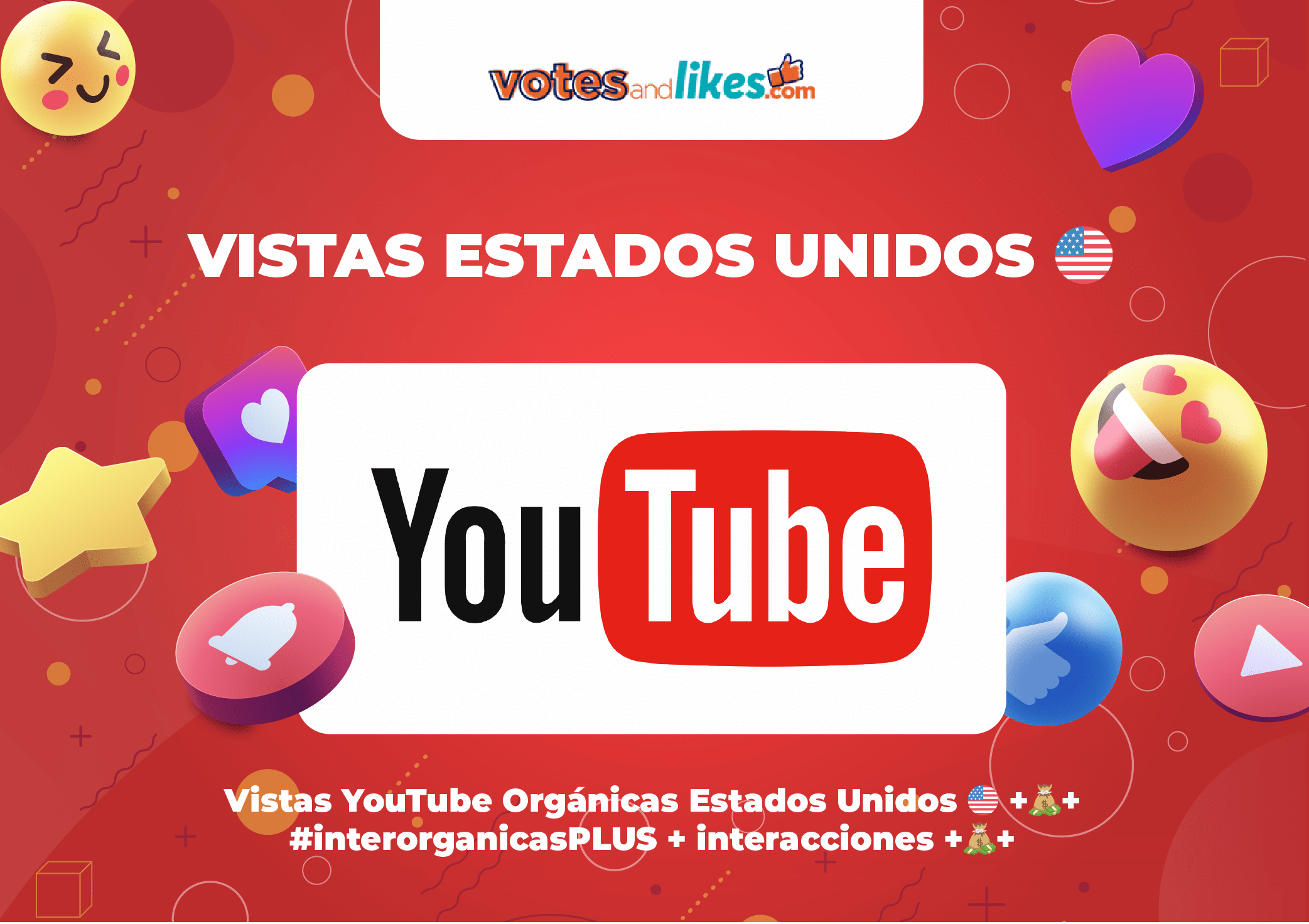 Vistas YouTube Orgánicas Estados Unidos 🇺🇸 +💰+ #interorganicasPLUS + interacciones +💰+