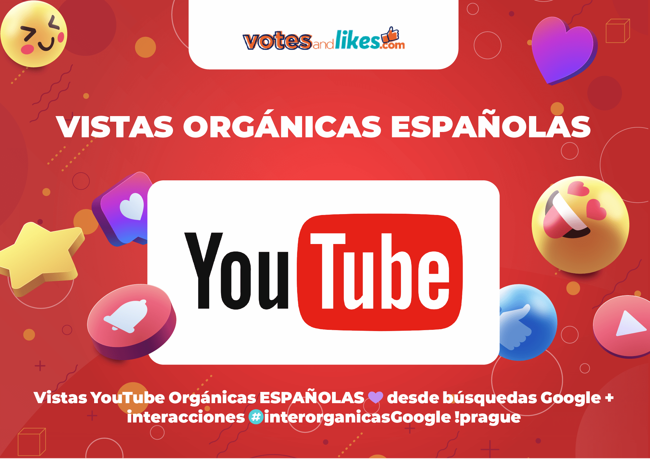 Vistas YouTube Orgánicas ESPAÑOLAS 💜 desde búsquedas Google + interacciones #interorganicasGoogle !prague