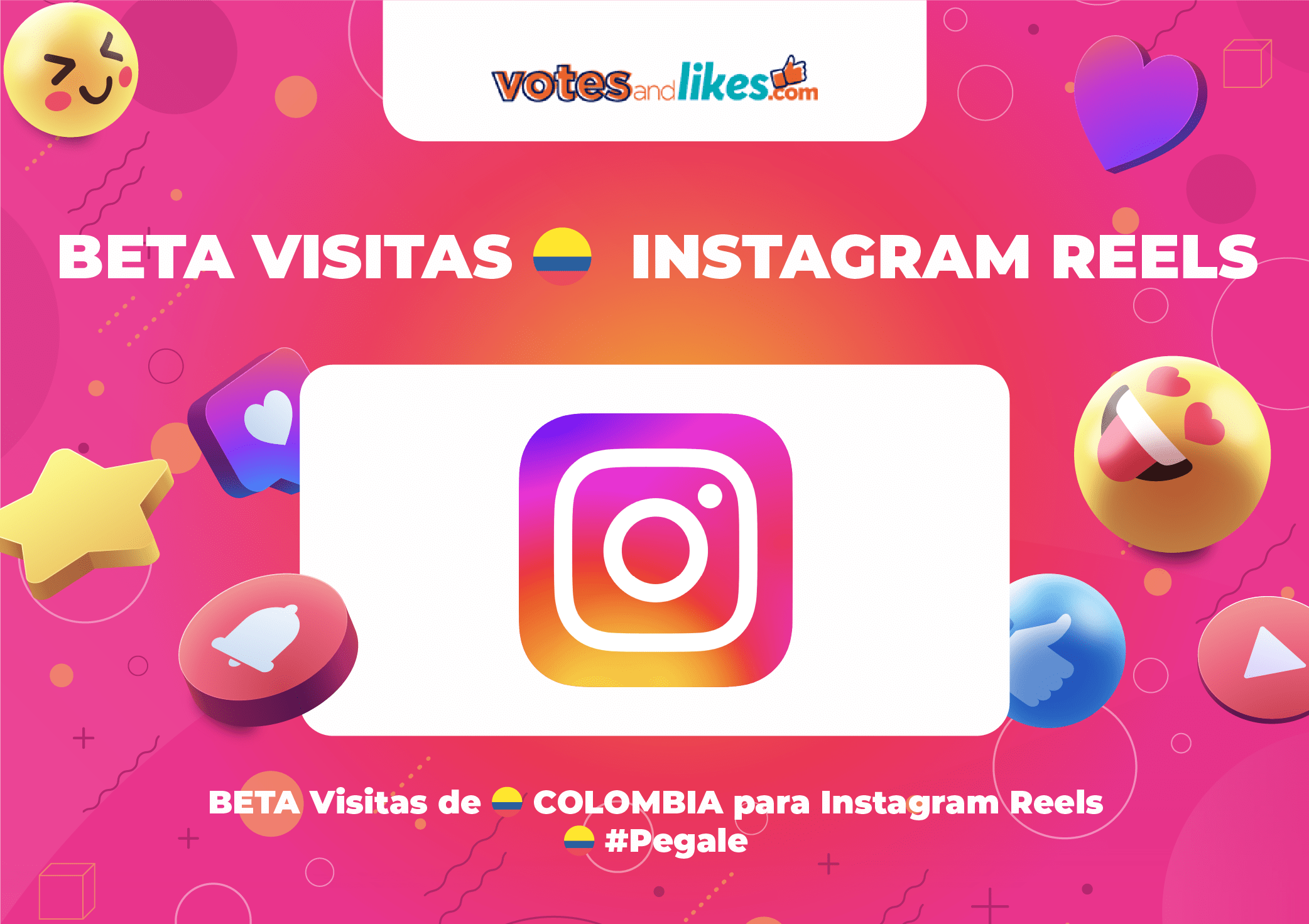 BETA Visitas de 🇨🇴 COLOMBIA para Instagram Reels 🇨🇴 #Pegale