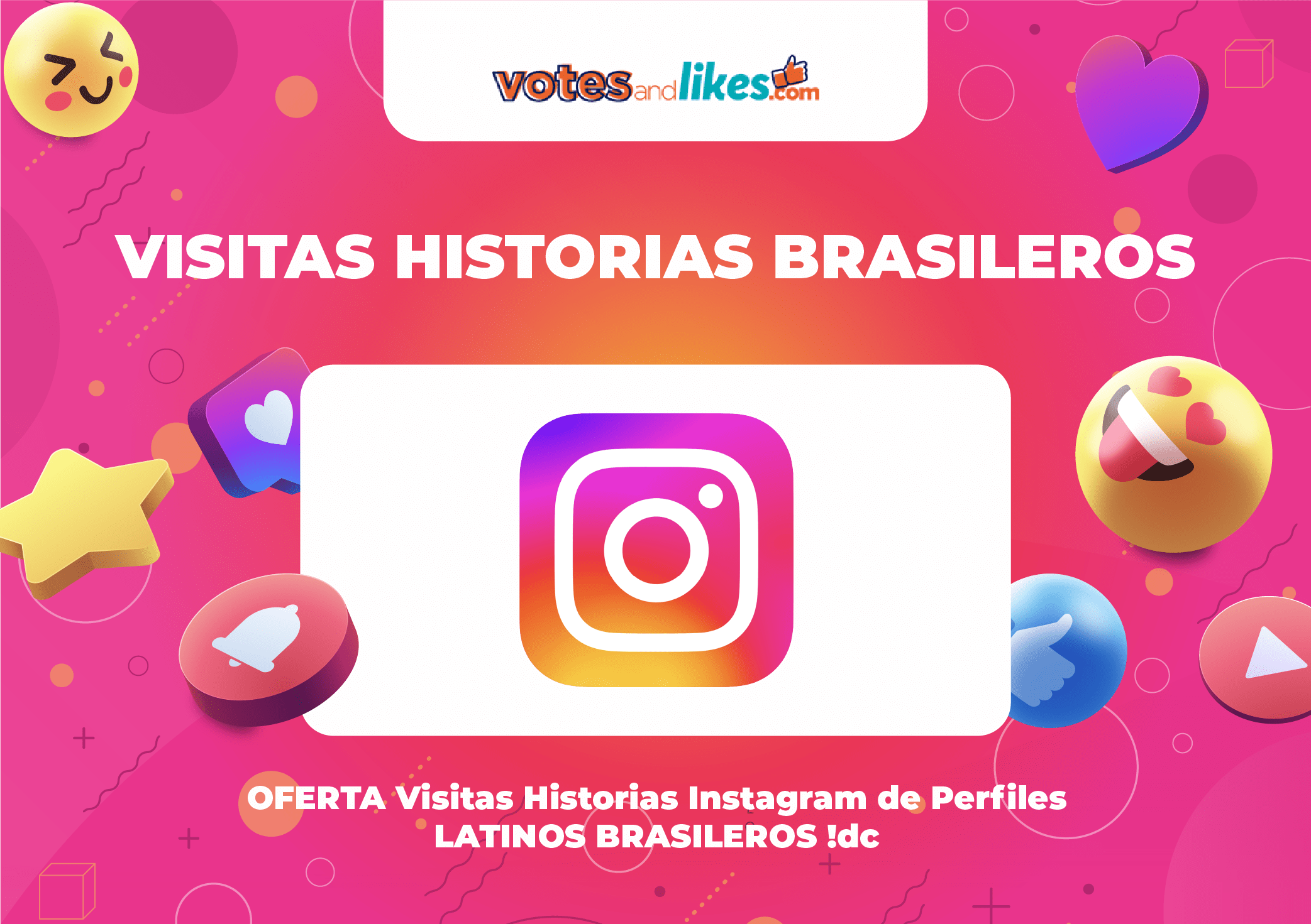 OFERTA Visitas Historias Instagram de Perfiles LATINOS BRASILEROS !dc