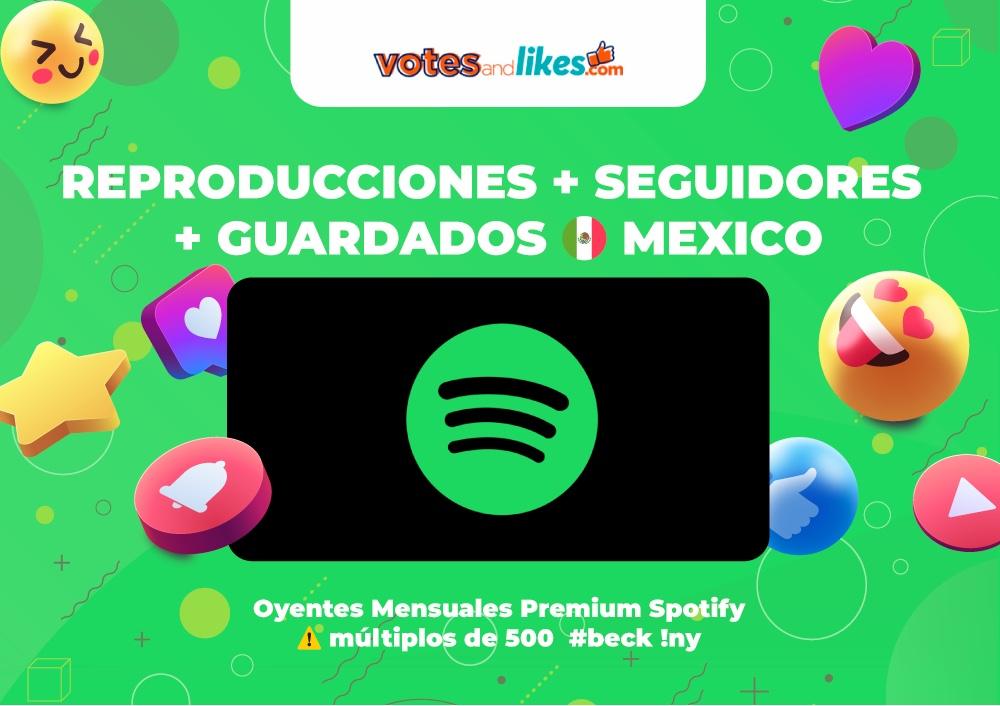 Oyentes Mensuales Premium Spotify ⚠️ múltiplos de 500 #beck !ny